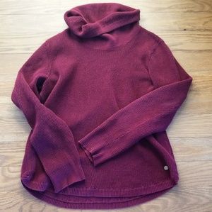 Ralph Lauren Burgundy Turtleneck Knit Sweater